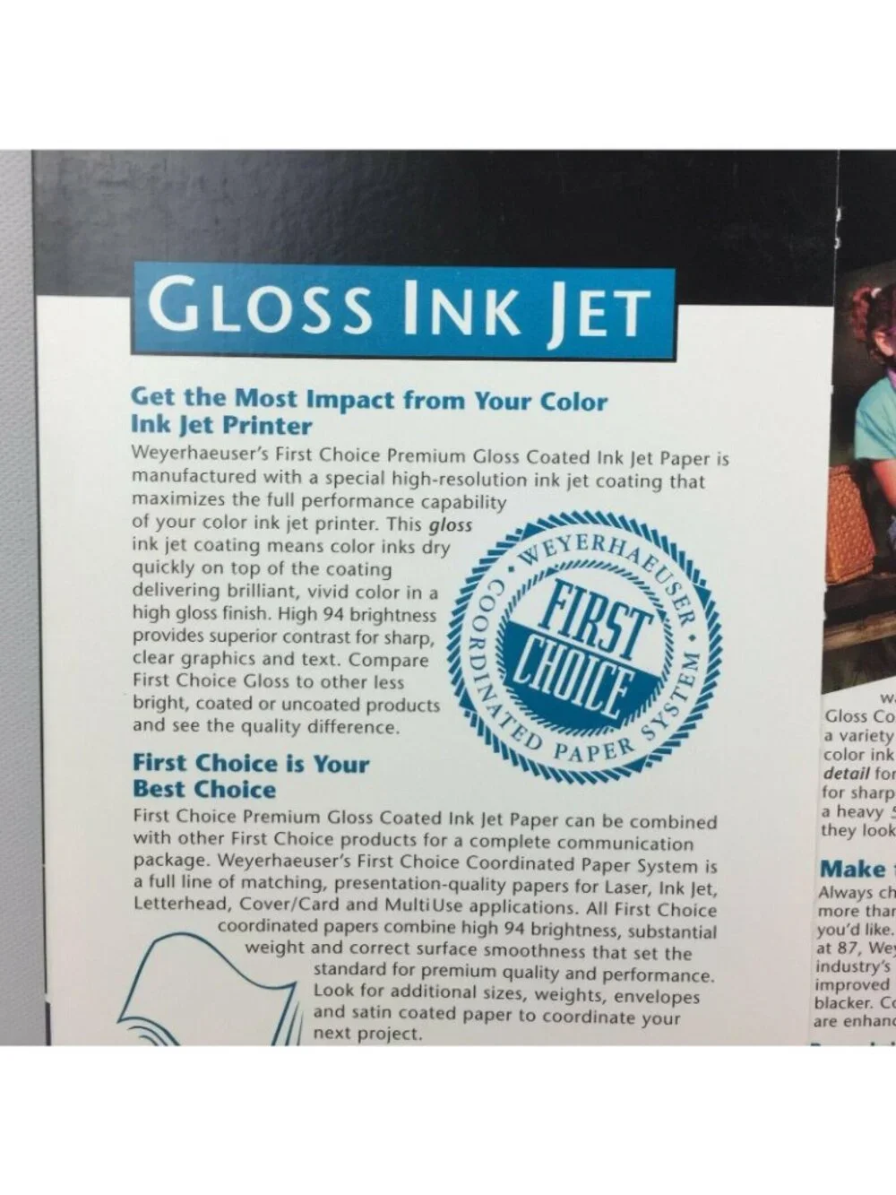 Weyerhaeuser gloss ink